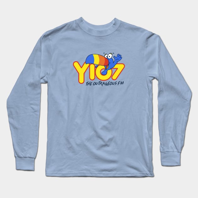 Nashville Tennessee - Y107 Radio Station Design Long Sleeve T-Shirt by The90sMall